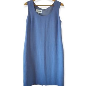 VINTAGE Holt Renfrew sleeveless linen blend midi dress size 12